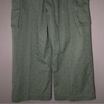 Anthropologie Avec Les Filles Green Floral Wide Leg Cargo Pants Womens Large Photo 8