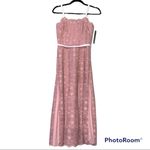 Gianni Bini  0 pink lace inset chiffon sleeveless midi dress belt bridesmaid Photo 2
