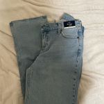 Abercrombie & Fitch Abercrombie Curve Love Low Rise Baggy Jean in Light with Crossover Waistband Photo 4