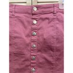 Forever 21  Women's Button‎ Down Soft Denim Mini Skirt Dark Mauve Size Medium Photo 1