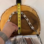 ALDO  Scylla Synthetic Medium Silver Tone Shoulder Bag Chain Strap & Serpentine Photo 8