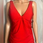 Alex Marie  NWT Tankini Red Size 10 Solid Padded Photo 0