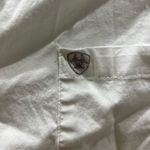 Ariat Arait women’s White shirt blue embroidered western trend blouse size XL Photo 3