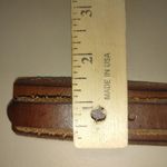 Leather Belt Ann Taylor Loft Brown Brass Buckle Size 36 Medium Genuine Leather Photo 5