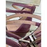 Lucky Brand Purple Leather Woven Ankle Strap Block Heel Sandals Size 9.5M Photo 4