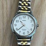 Timex Ladies Watch Indiglo White Dial Two Tone Stainless Bracelet Date Window Photo 3
