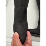 BCBGeneration Women’s BCBG ERINN black sueded knee high lace up heeled boots size 8 Photo 4