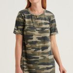 Lucky Brand Women Gray Camouflage Short Dress Size Photo 3