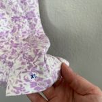 American Eagle Vintage Y2K Purple Floral Babydoll Lace Trim Tank Top XL Photo 6