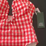 Wild Fable NWT--WOMENS RED AND WHITE KEYHOLE ONE PIECE-SIZE XXS Gorgeous red and white check swimsuit, high leg, brand new with tags Photo 8