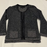 Rag and Bone  Black and White Textured Cardigan Photo 0