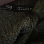 ZARA Green Soft Midi Knit Dress Photo 5