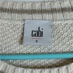 CAbi Slip Stitch Woman’s Oversized Textured Cream Chunky Knit Sweater Size Small Photo 3