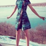 Proenza Schouler  Leather-trimmed bouclé-jacquard dress. Sz 2 Photo 2