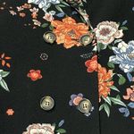 Bobeau  Double Breasted Black Floral Blazer Jacket Photo 2