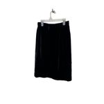 Talbots  Womens Skirt Black Vintage‎ Pencil Slit Velvet Elegant Chic Photo 3