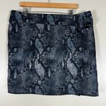 Pretty Little Thing NWT plus gray snake print button detail wrap mini skirt Photo 1
