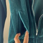 Jones New York  Sport hunter green velour track jacket size medium Photo 8