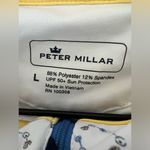 Peter Millar long sleeve UPF 50 quarter zip blue Pop clink print base layer L Photo 4