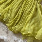 NWT Maria Lucia Hohan Silk Bustier Corset Mini Dress Yellow Size 42 Photo 2