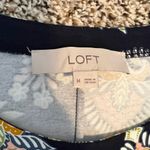 Loft  Navy Floral Print Short Sleeve Summer Dress Paisley‎ Pattern Medium M Photo 1