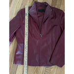 Vintage Siena Studio Deep Red Zip Up Collared Leather Jacket XL Buttery Soft Photo 5
