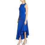 Eliza J  Asymmetric Ruffle Hem Cocktail Dress Women's 8 Blue Sleeveless NWOT Photo 9