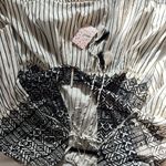 Free People  White and Black Striped Lola Mini Dress Boho Size Small NWT Photo 8