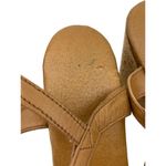 *Vintage 70's Platform Heels Womens Size 7 Disco Dance Cork Tan Strappy Sandals Photo 8