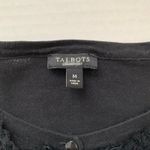 Talbots M Black Ruffle Trim Cardigan 3/4 Sleeve Photo 6