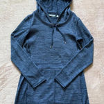 Athleta Techie Sweat Hoodie Sweater Drawstring Cowl Hood Blue Sz Small Photo 0