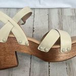 Sam Edelman Josefine Platform Wedge Sandal in Ivory Leather Size 9 Photo 5