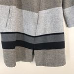 CUPCAKES & CASHMERE Open Coat Striped Long Allesa Color‎ block neutral Gray Size L Photo 3