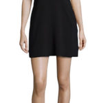 Black Halo  Black Half Sleeve Fit And Flare Dress Photo 0