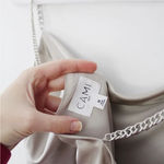 Cami NYC The Irina Silk Satin Chain Strap Camisole in Dove Photo 13