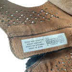 Rockport Cobb Hill Jana Leather Gray Perforated Cork Wedge Sandals Women's Sz 8 Photo 6