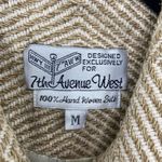 7th Avenue West Woven Silk Blazer60s Jacket Chevron Print Womens Size Medium Photo 4