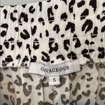 Olivaceous Black and White Leopard Print Joggers Photo 2