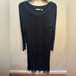 Soft Surroundings  Artemis Silk Flowy Maxi Dress Black Sz‎ PM Photo 1