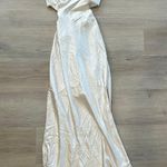 Selfie Leslie City Lights Cut-Out Waist Strappy Back Midi Dress in Champagne Photo 3