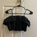 Finders Keepers Alps Bodice Top in Black Base Stripe Size Small Photo 2