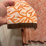 Roberta Roller Rabbit Tunic Top Women's L White Orange Coral Print Cotton Photo 2