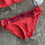 Becca  Crochet Detail 2-Piece Swimsuit, NWT Bra Size M, Bottom Size S Photo 2