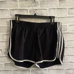 Adidas Women’s black 3 stripe lined 4” athletic shorts Large Photo 0