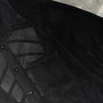 Bongo  Black Sheer Geometric Panel Button-Up Shirt Blouse Size Medium Photo 2