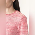 Vanessa Bruno Jaslin Marled Pink Sweater Button Shoulder Baby Alpaca Size S Photo 3
