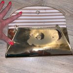 Steve Madden metallic gold Christmas holiday clutch handbag Photo 3