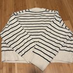 T Tahari  Cream and Black Striped Sweater Photo 3