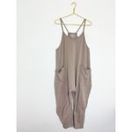 Free People Movement Hot Shot Onesie Size Small Tan Lagenlook Oversized Relaxed Photo 3