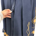 Vintage Wool Cape Zlata Navy Wool Blend Cape with Fur Detail, One Size EUC Blue Photo 7